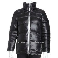 Women black feather down winter coats